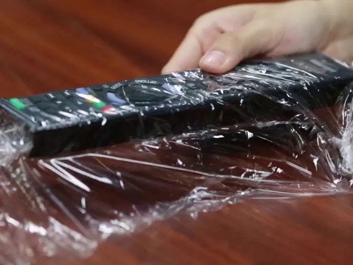 Wrap a remote control in a plastic bag or saran wrap in hotels.
