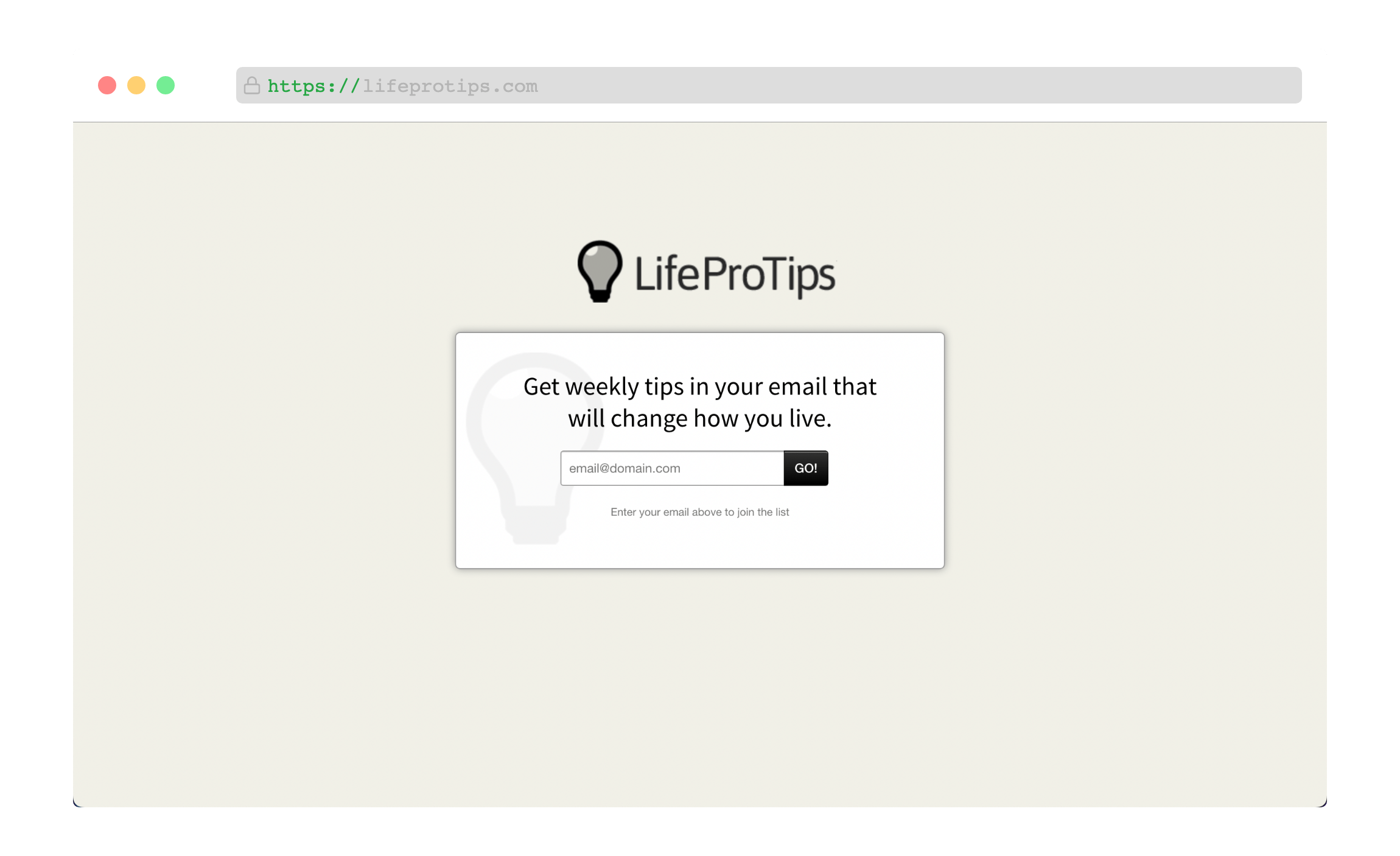 lifeprotips.com circa 2012