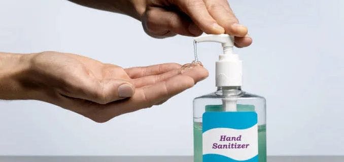 If you forget to apply deodorant, use hand sanitizer.