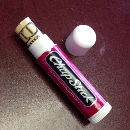 Use an old chapstick container to store cash in a concealed and waterproof way.