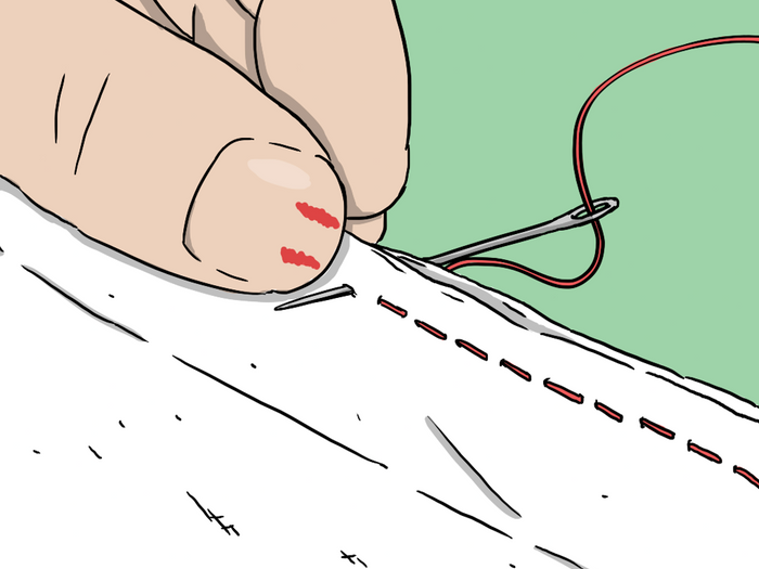 Use Your Thumb as a Sewing Guide