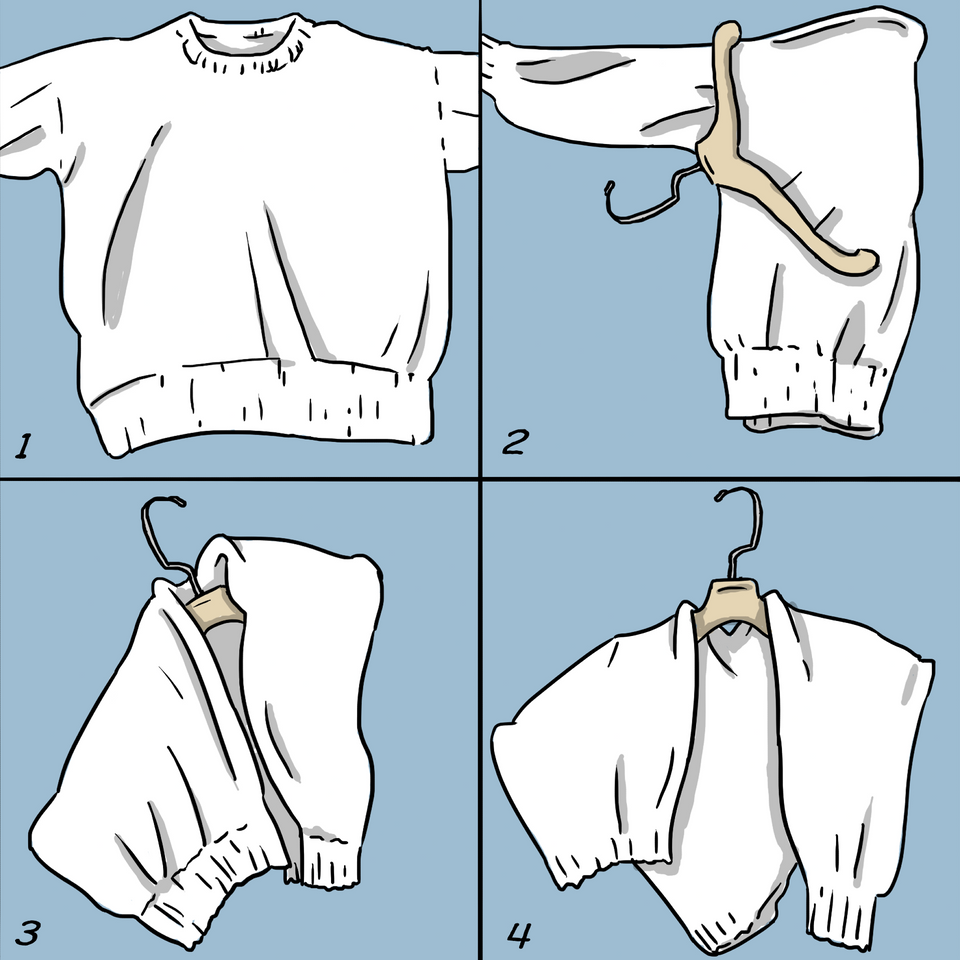 Four easy steps to avoid wrinkled sweaters