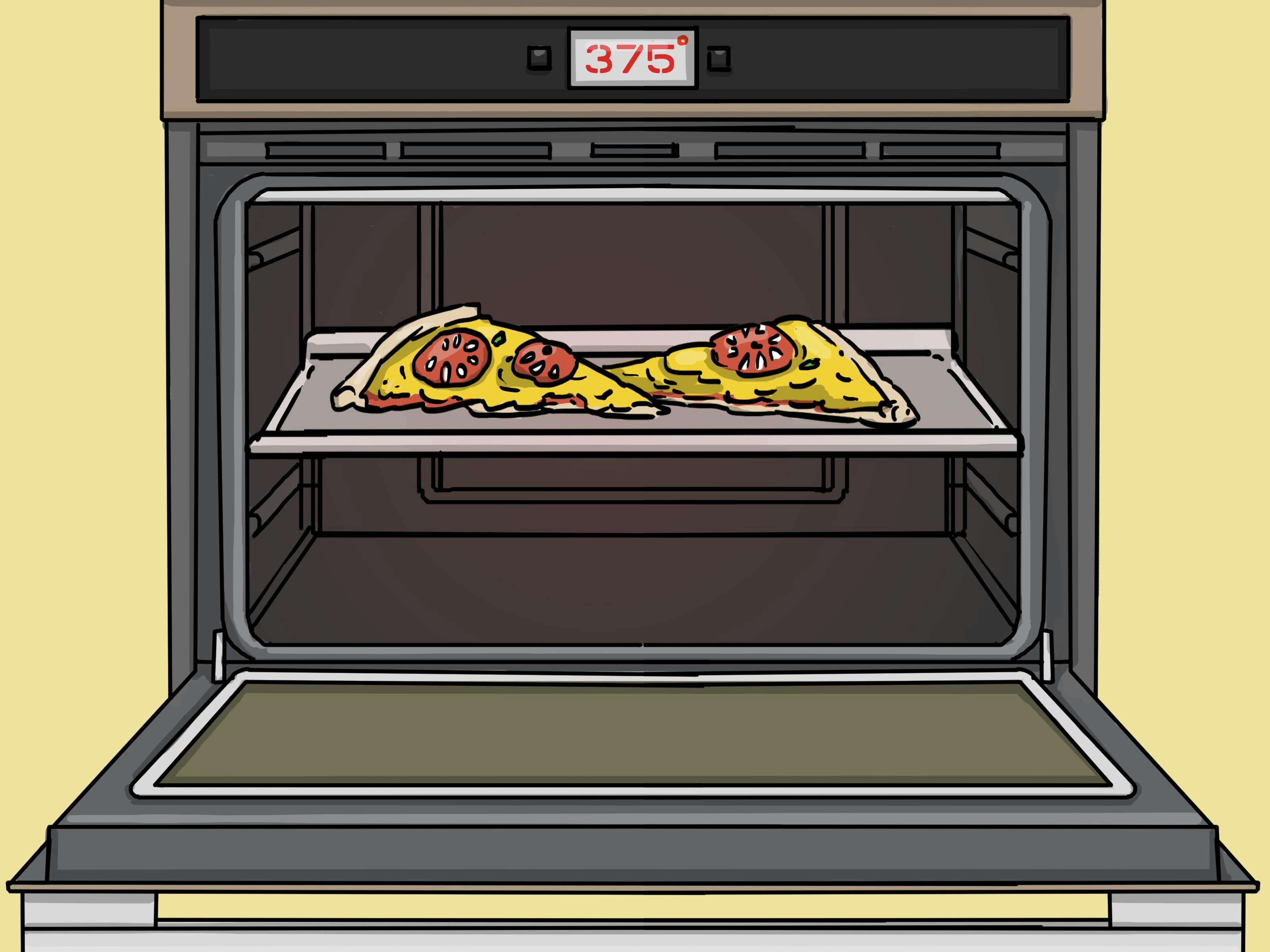 The tried and true method of reheating pizza: the&nbsp;conventional oven.